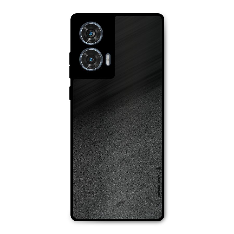 Black Grey Noise Fusion Metal Back Case for Motorola Edge 50 Fusion