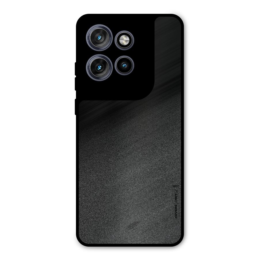 Black Grey Noise Fusion Metal Back Case for Motorola Edge 50 Neo