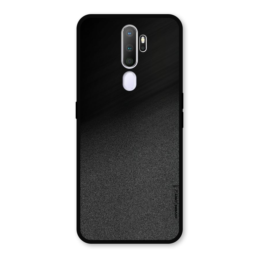 Black Grey Noise Fusion Metal Back Case for Oppo A5 (2020)