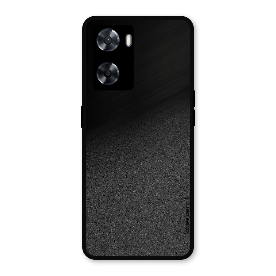 Black Grey Noise Fusion Metal Back Case for Oppo A77s