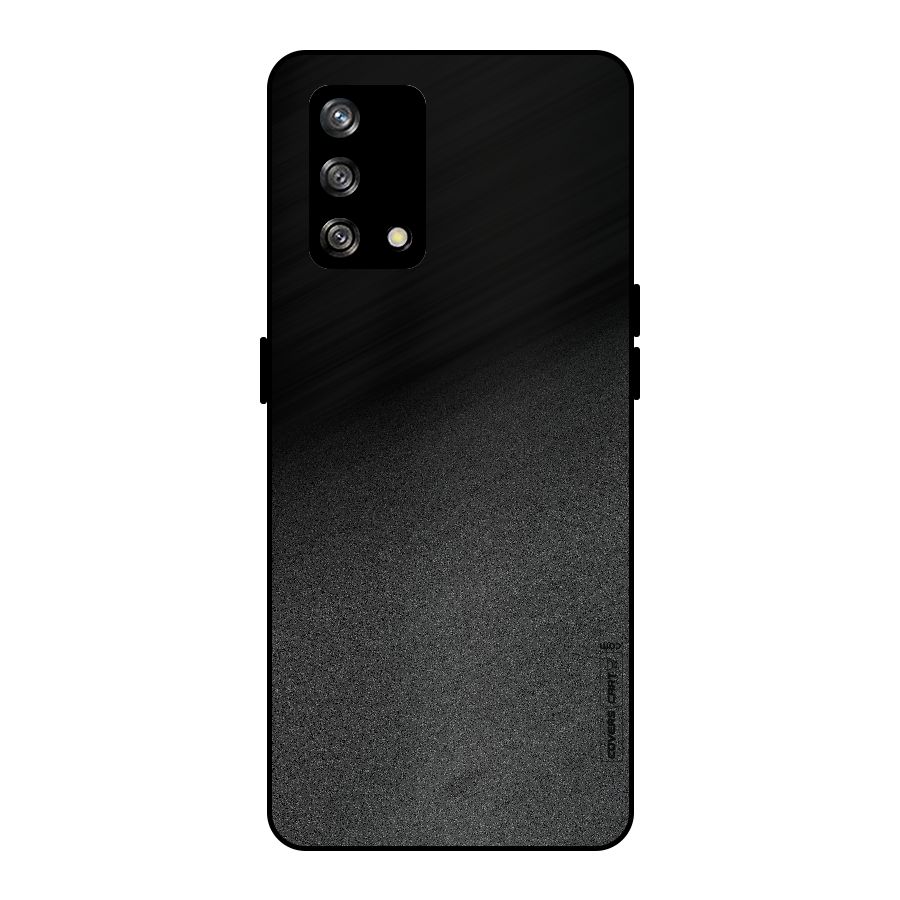 Black Grey Noise Fusion Metal Back Case for Oppo F19