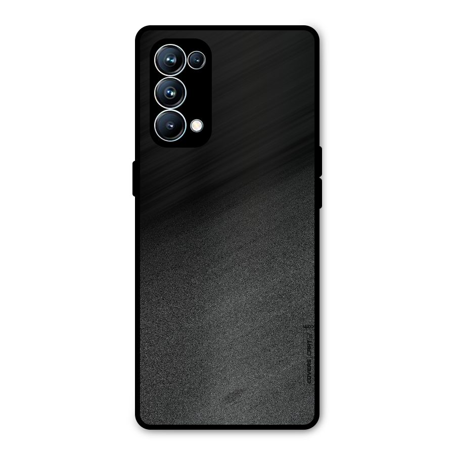 Black Grey Noise Fusion Metal Back Case for Oppo Reno5 Pro 5G