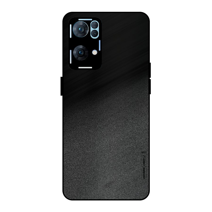 Black Grey Noise Fusion Metal Back Case for Oppo Reno7 Pro 5G