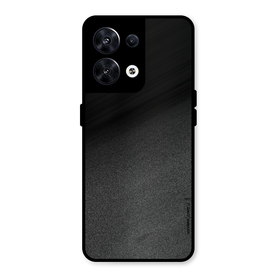 Black Grey Noise Fusion Metal Back Case for Oppo Reno8 5G