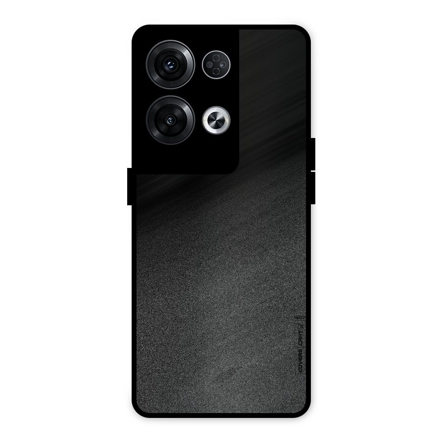 Black Grey Noise Fusion Metal Back Case for Oppo Reno8 Pro 5G