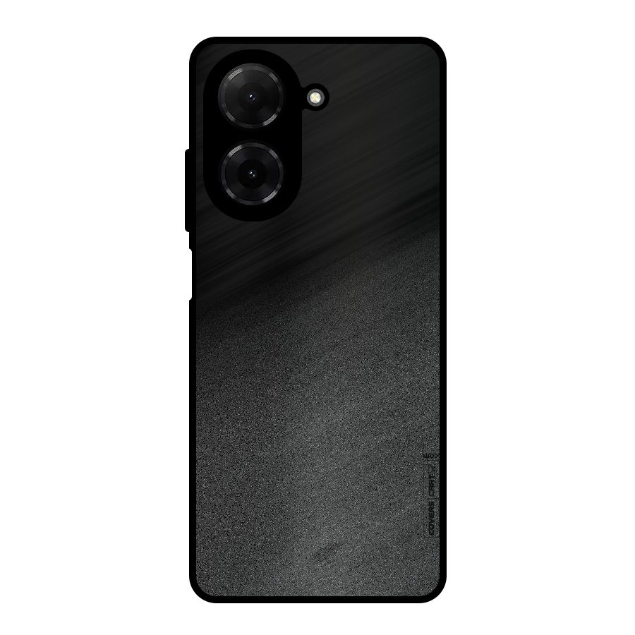 Black Grey Noise Fusion Metal Back Case for Poco C71