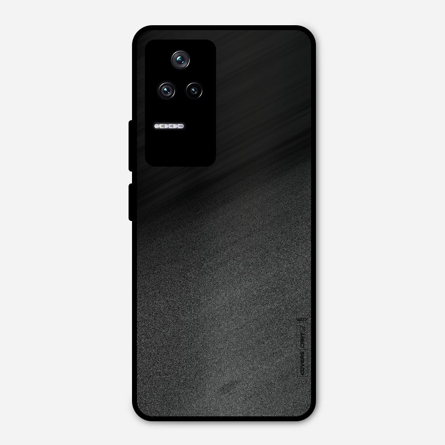 Black Grey Noise Fusion Metal Back Case for Poco F4 5G