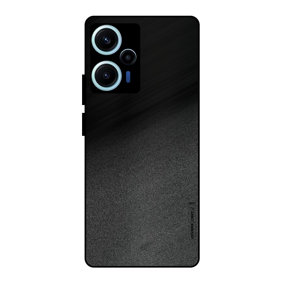 Black Grey Noise Fusion Metal Back Case for Poco F5