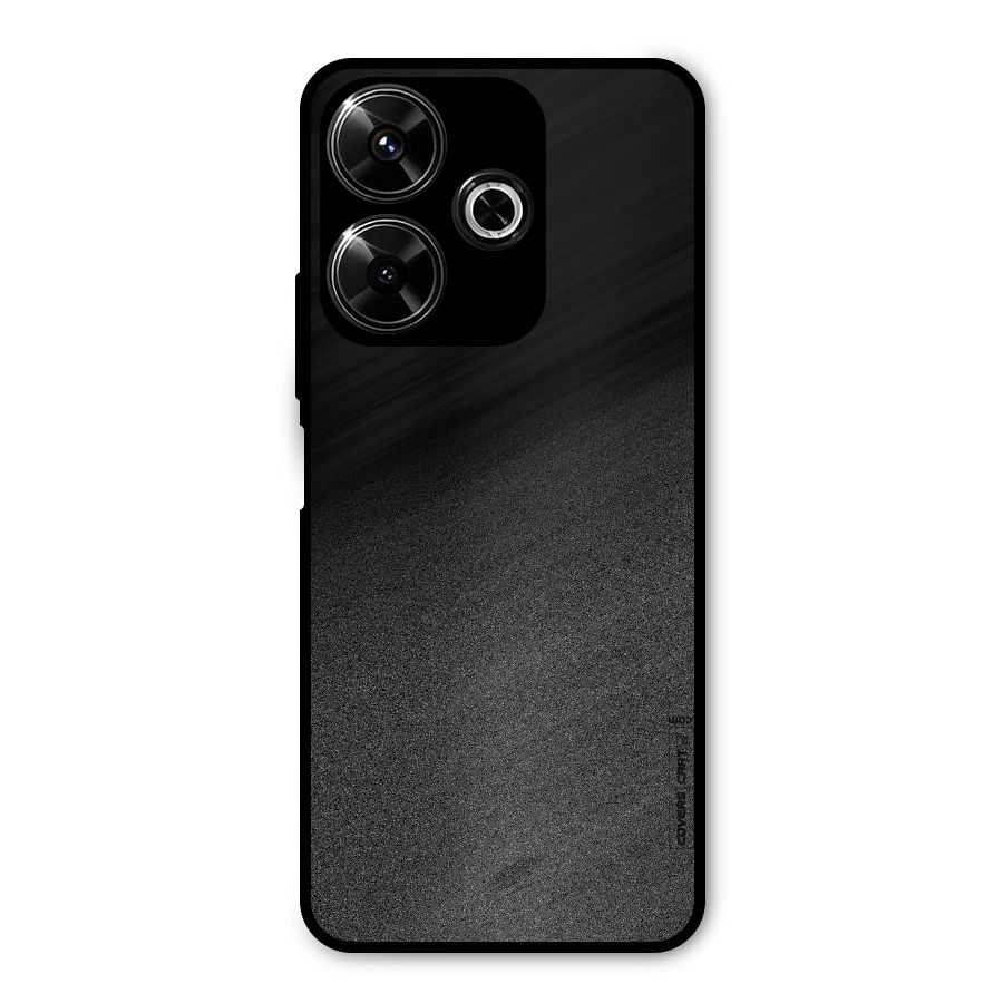 Black Grey Noise Fusion Metal Back Case for Poco M6 Plus
