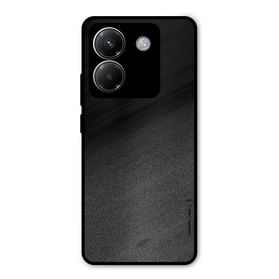 Black Grey Noise Fusion Metal Back Case for Poco M7 Pro 5G