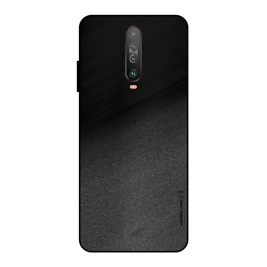 Black Grey Noise Fusion Metal Back Case for Poco X2