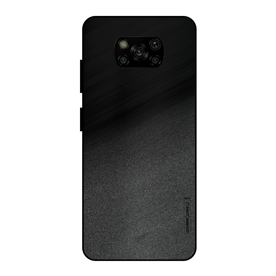 Black Grey Noise Fusion Metal Back Case for Poco X3