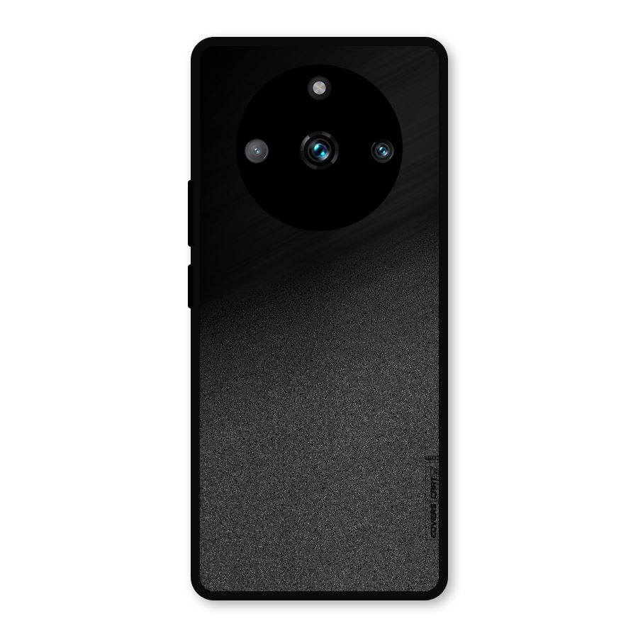 Black Grey Noise Fusion Metal Back Case for Realme 11 Pro Plus