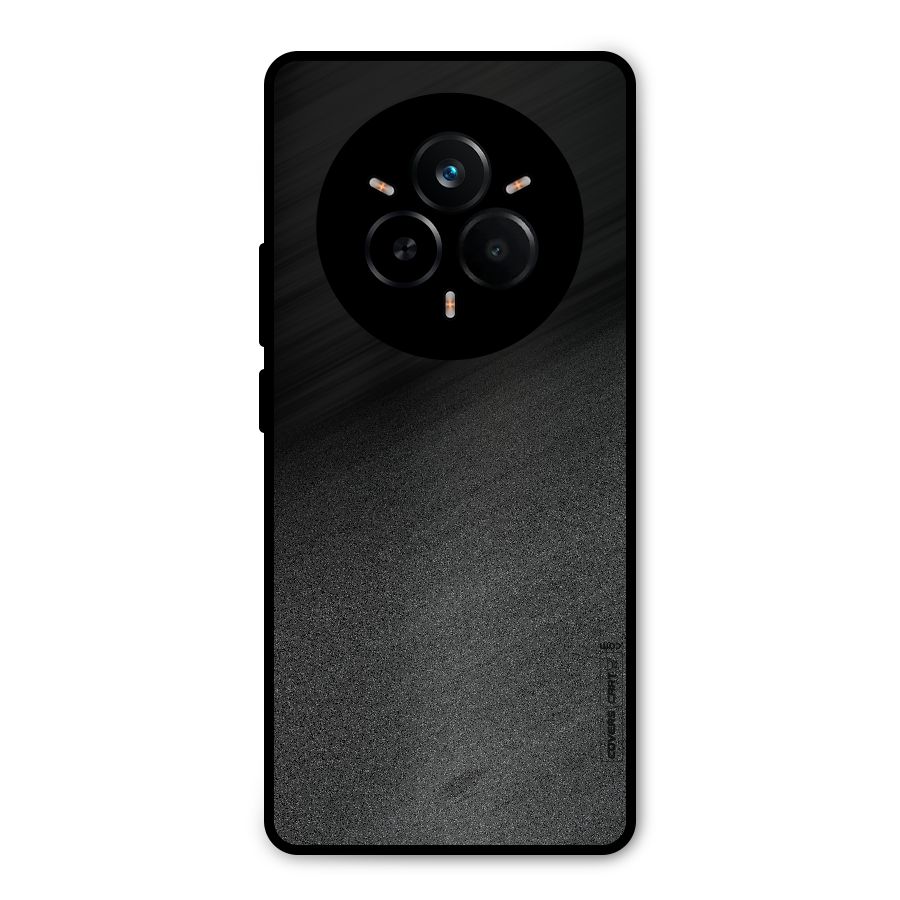 Black Grey Noise Fusion Metal Back Case for Realme 14 Pro