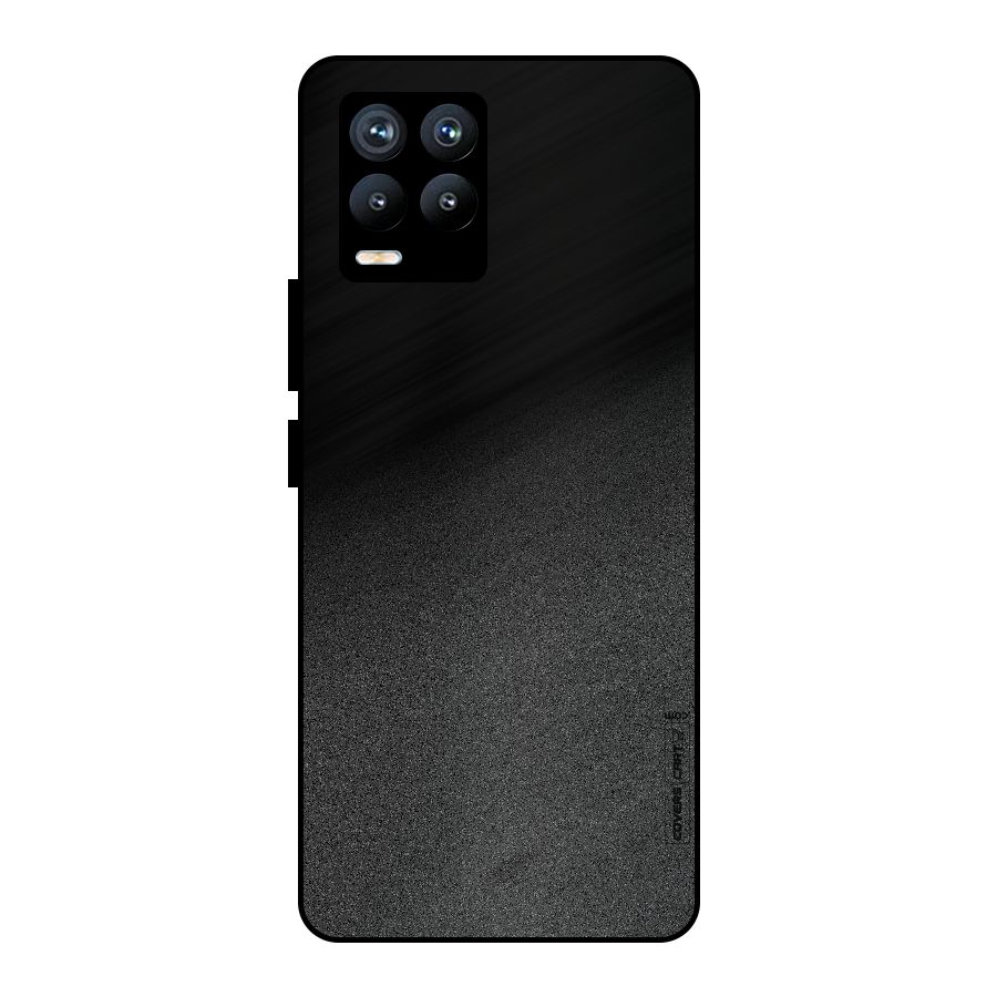 Black Grey Noise Fusion Metal Back Case for Realme 8