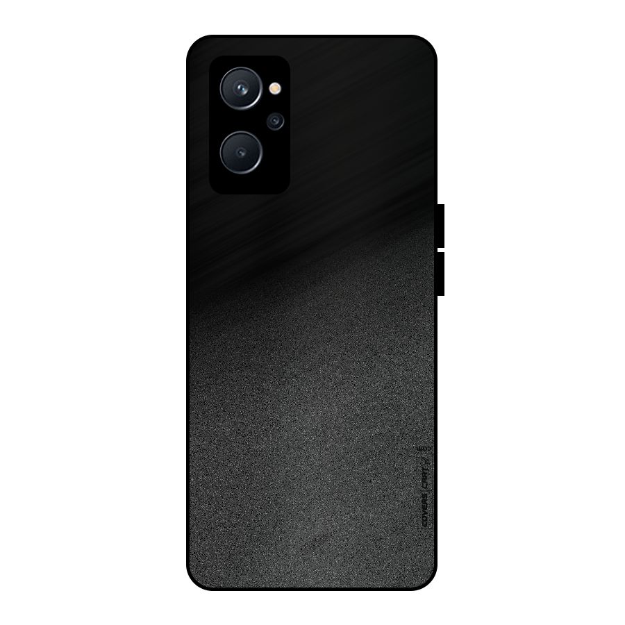 Black Grey Noise Fusion Metal Back Case for Realme 9i 5G