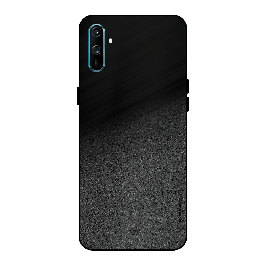 Black Grey Noise Fusion Metal Back Case for Realme C3