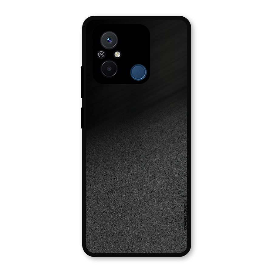 Black Grey Noise Fusion Metal Back Case for Redmi 12C