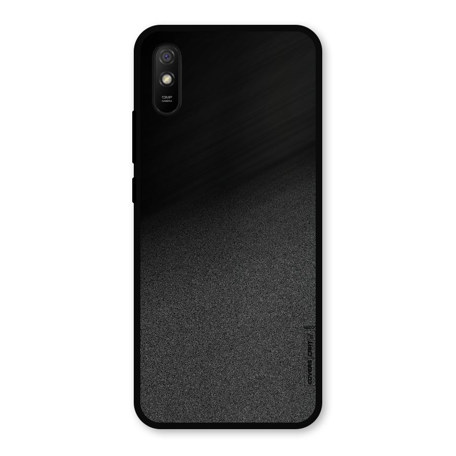 Black Grey Noise Fusion Metal Back Case for Redmi 9a