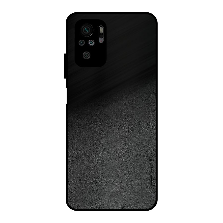 Black Grey Noise Fusion Metal Back Case for Redmi Note 10S