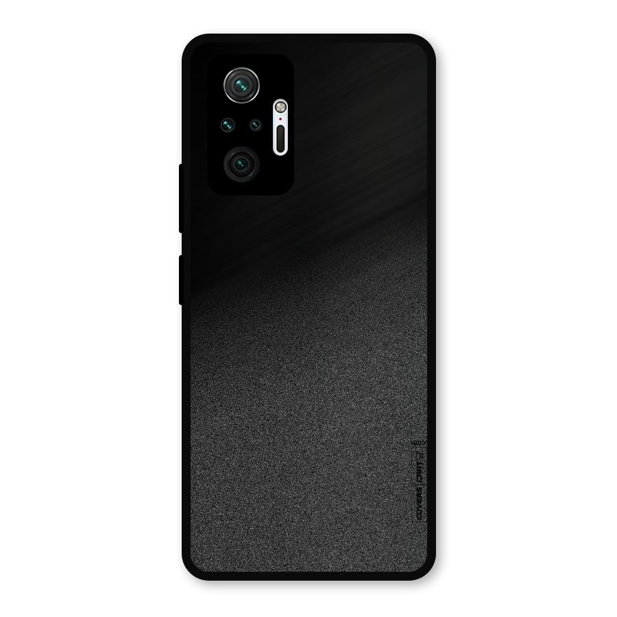 Black Grey Noise Fusion Metal Back Case for Redmi Note 10 Pro