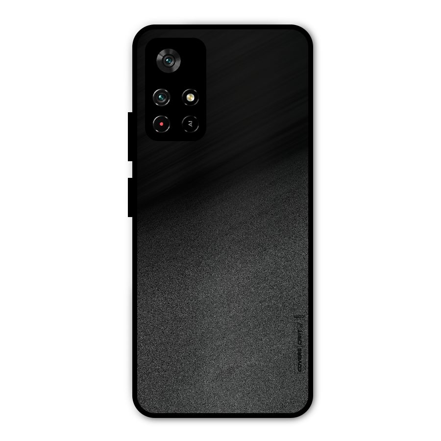 Black Grey Noise Fusion Metal Back Case for Redmi Note 11T 5G