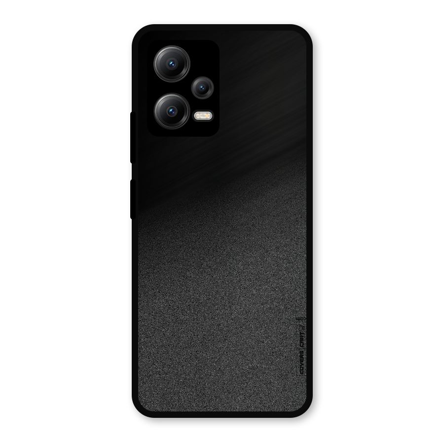 Black Grey Noise Fusion Metal Back Case for Redmi Note 12 5G