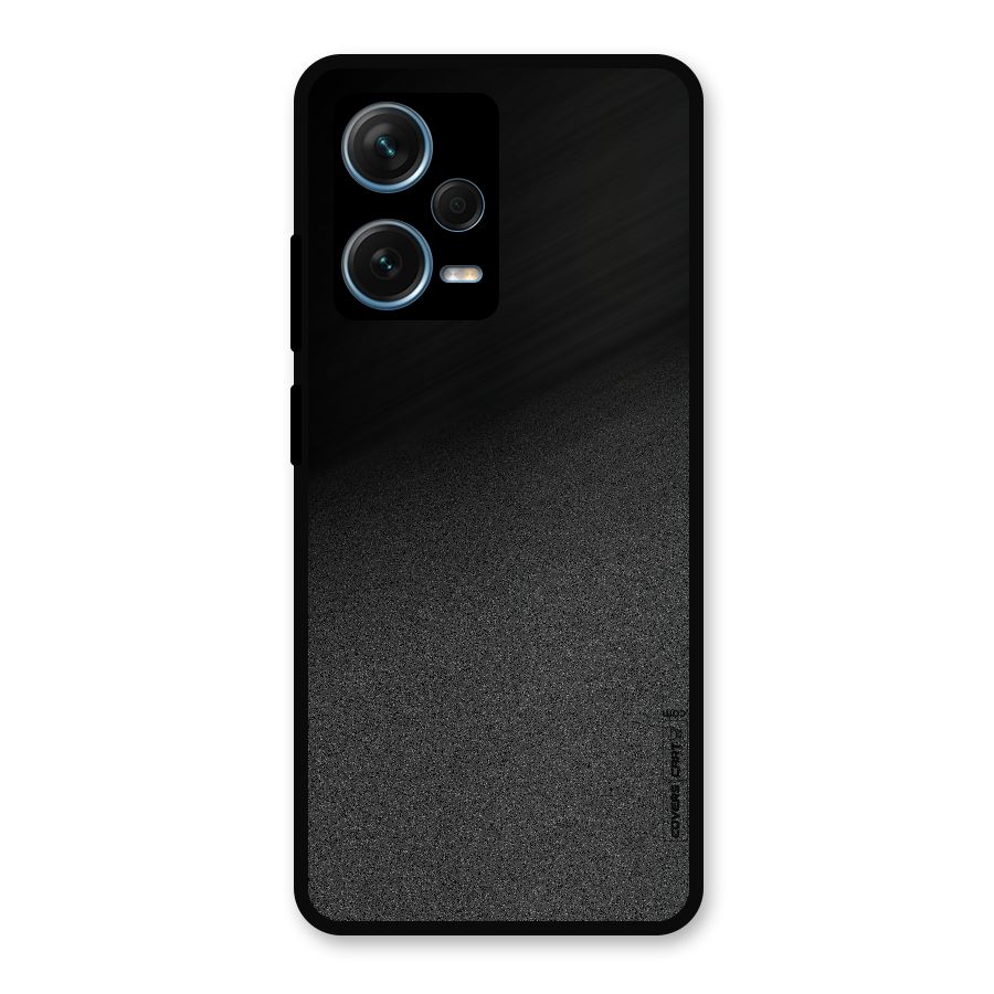 Black Grey Noise Fusion Metal Back Case for Redmi Note 12 Pro Plus 5G