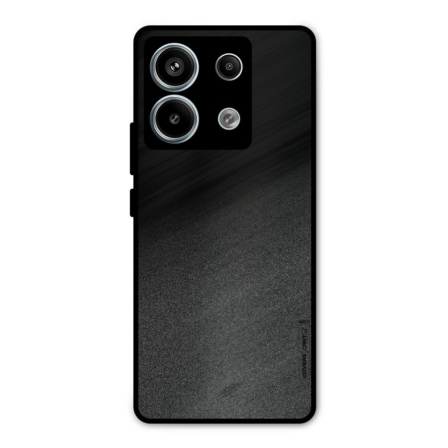 Black Grey Noise Fusion Metal Back Case for Redmi Note 13 Pro 5G