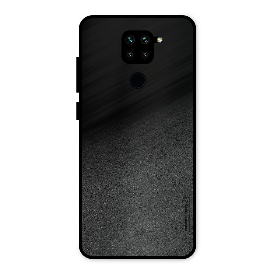 Black Grey Noise Fusion Metal Back Case for Redmi Note 9
