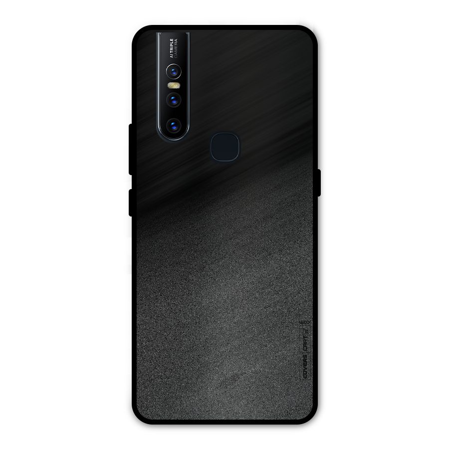 Black Grey Noise Fusion Metal Back Case for Vivo V15