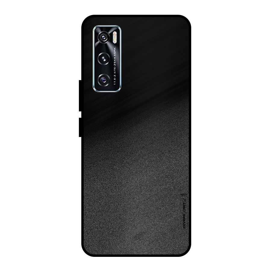 Black Grey Noise Fusion Metal Back Case for Vivo V20 SE