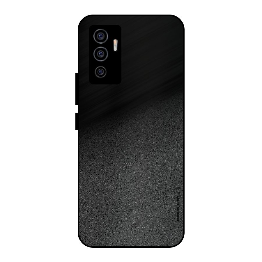 Black Grey Noise Fusion Metal Back Case for Vivo V23e
