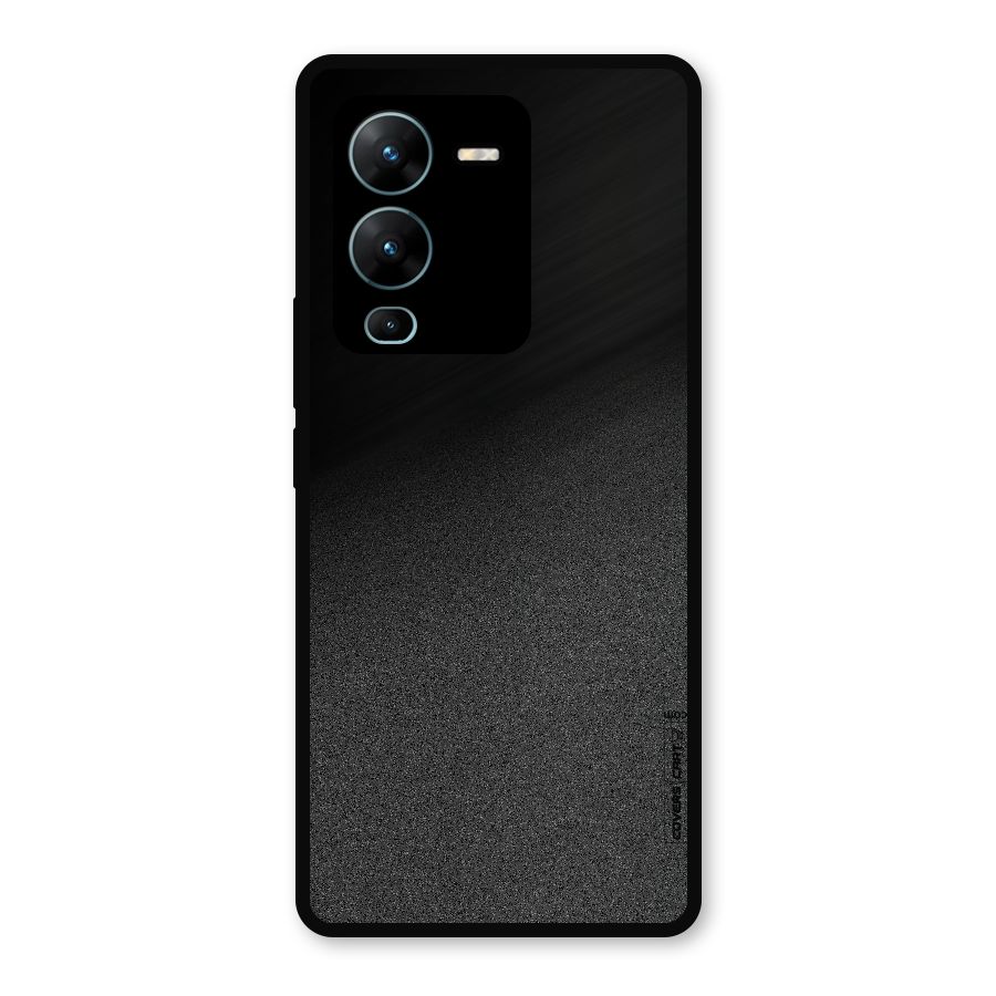 Black Grey Noise Fusion Metal Back Case for Vivo V25 Pro