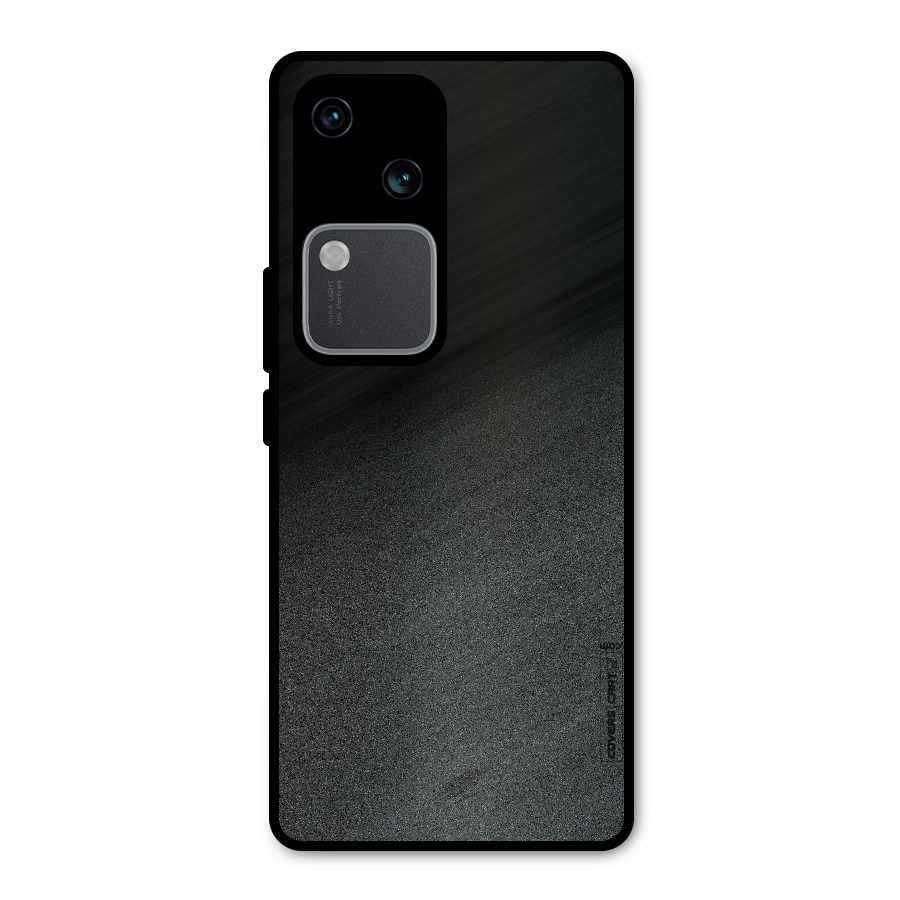 Black Grey Noise Fusion Metal Back Case for Vivo V30 Pro