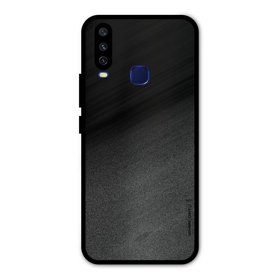 Black Grey Noise Fusion Metal Back Case for Vivo Y12
