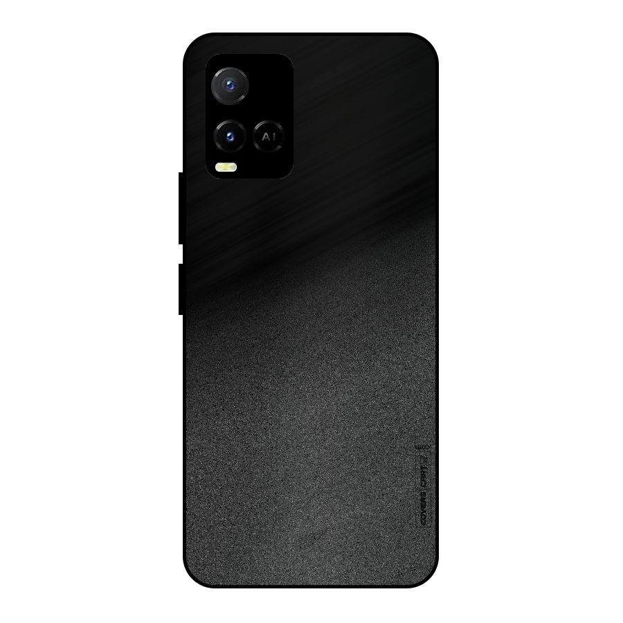 Black Grey Noise Fusion Metal Back Case for Vivo Y21T