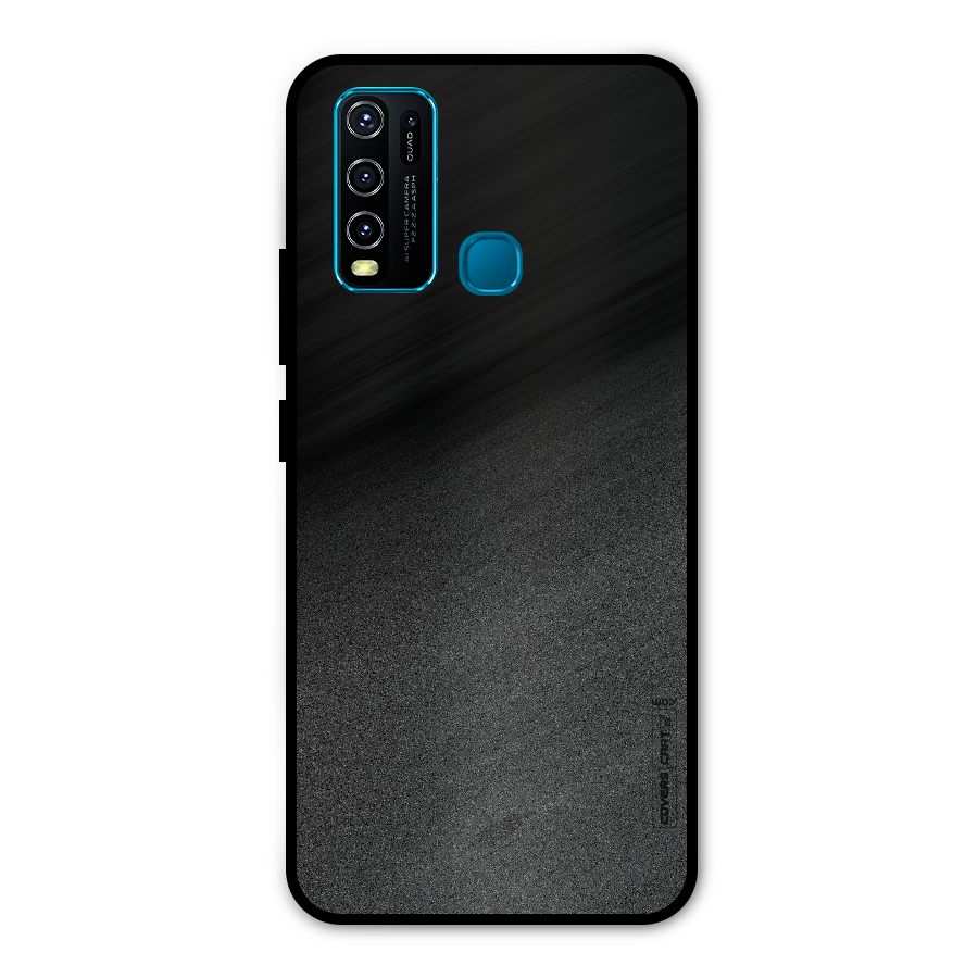 Black Grey Noise Fusion Metal Back Case for Vivo Y50