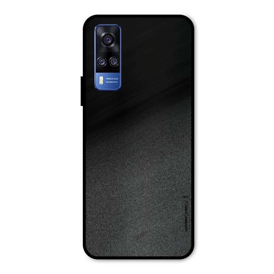 Black Grey Noise Fusion Metal Back Case for Vivo Y51A