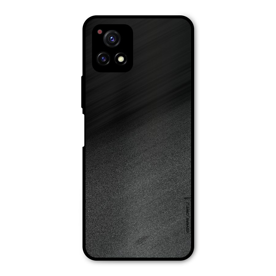 Black Grey Noise Fusion Metal Back Case for Vivo Y72 5G