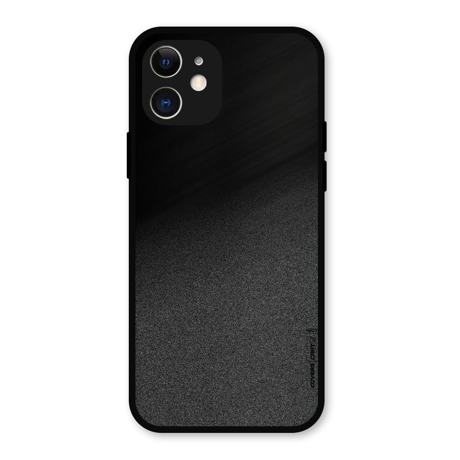Black Grey Noise Fusion Metal Back Case for iPhone 12
