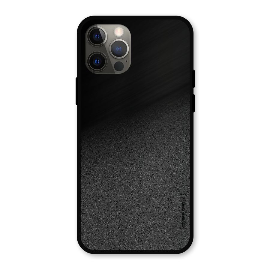 Black Grey Noise Fusion Metal Back Case for iPhone 12 Pro