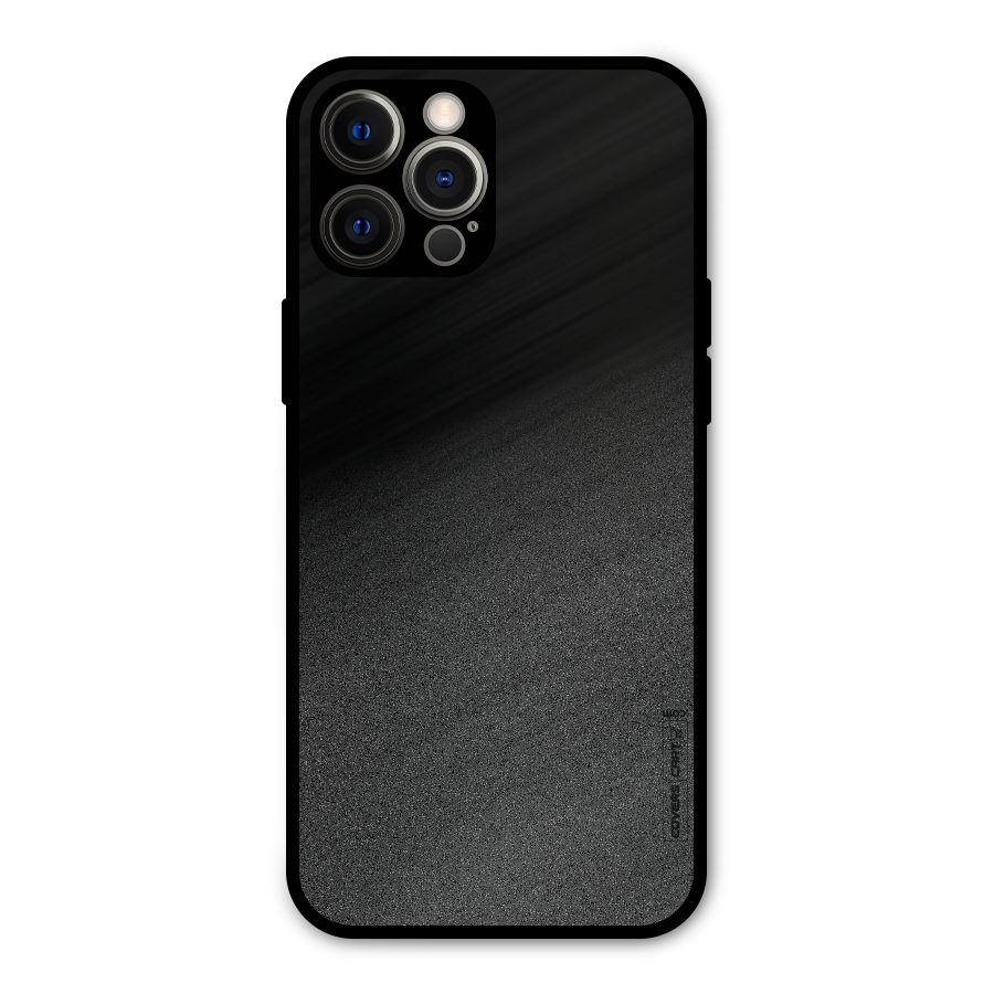 Black Grey Noise Fusion Metal Back Case for iPhone 12 Pro Max