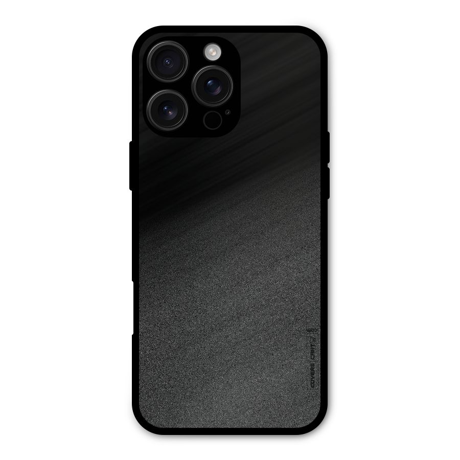 Black Grey Noise Fusion Metal Back Case for iPhone 16 Pro Max