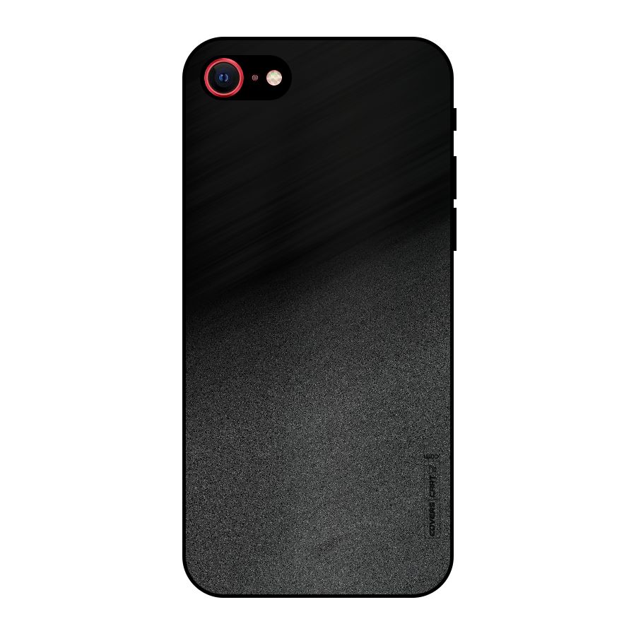 Black Grey Noise Fusion Metal Back Case for iPhone 8