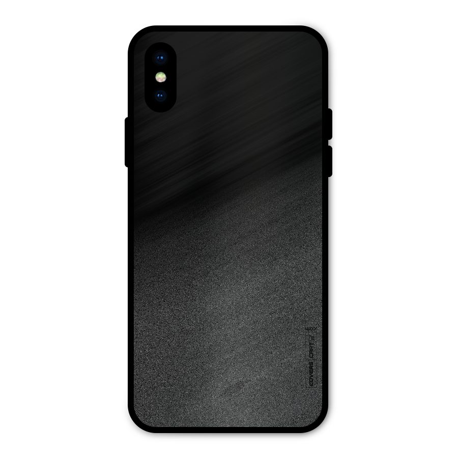 Black Grey Noise Fusion Metal Back Case for iPhone X