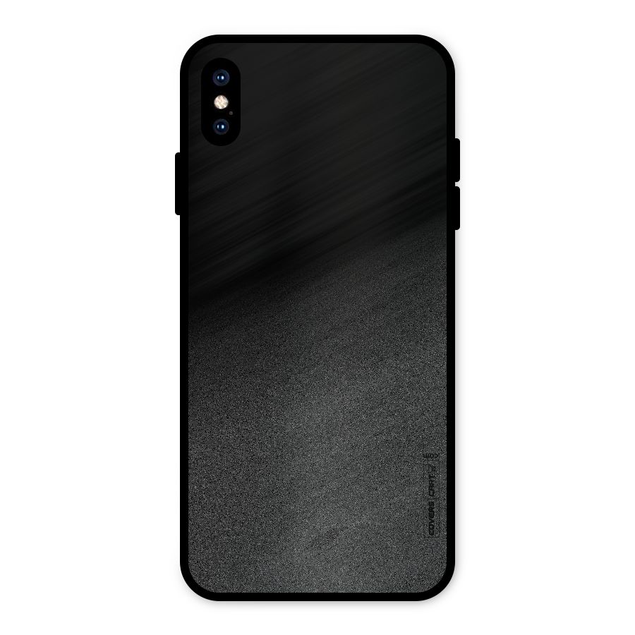 Black Grey Noise Fusion Metal Back Case for iPhone XS Max