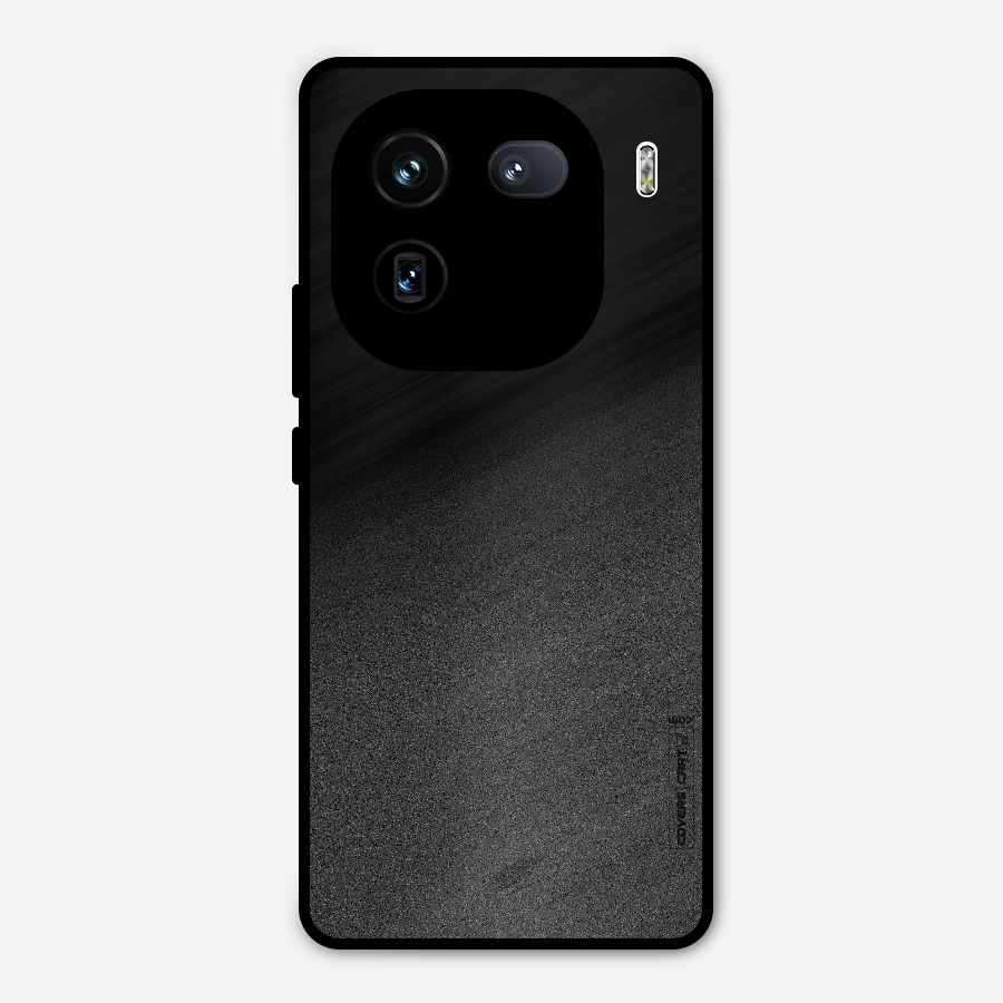 Black Grey Noise Fusion Metal Back Case for iQOO 12