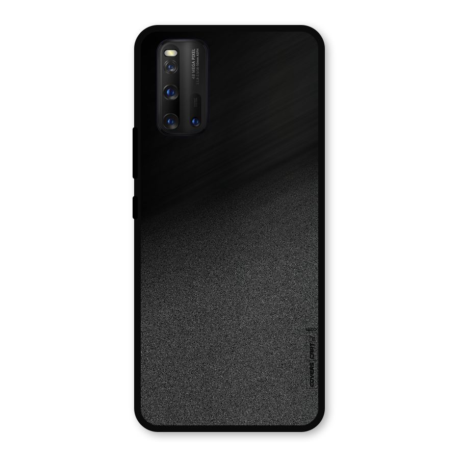 Black Grey Noise Fusion Metal Back Case for iQOO 3