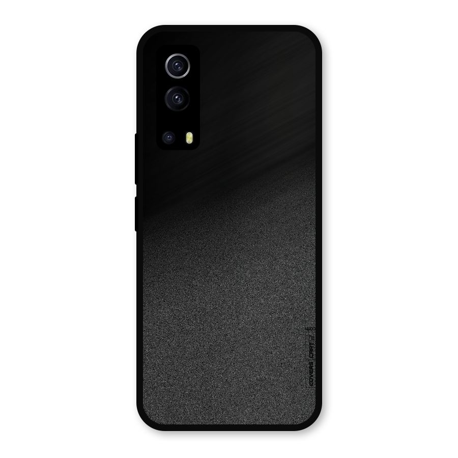 Black Grey Noise Fusion Metal Back Case for iQOO Z3